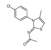 N-[3-(4-chlorophenyl)-4-methyl-1,3-thiazol-2-ylidene]acetamide结构式