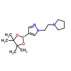 1-(2-(Pyrrolidin-1-yl)ethyl)-4-(4,4,5,5-tetramethyl-1,3,2-dioxaborolan-2-yl)-1H-pyrazole picture