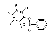 benzenesulfonic acid-(4-bromo-2,3,5,6-tetrachloro-phenyl ester)结构式