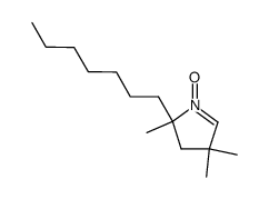 2-Heptyl-2,4,4-trimethyl-3,4-dihydro-2H-pyrrole 1-oxide结构式