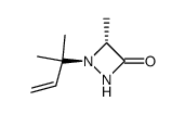 4-methyl-1-(2-methylbut-3-en-2-yl)-1,2-diazetidin-3-one结构式