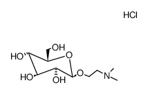 N-(2-β-D-Glucopyranosyloxy-aethyl)-dimethylamin-hydrochlorid Structure