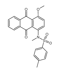 N-(4-methoxy-9,10-dioxo-9,10-dihydro-[1]anthryl)-N-methyl-toluene-4-sulfonamide结构式