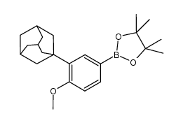 3-(1-adamantyl)-4-methoxyphenylboronic acid pinacol ester结构式