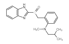 2-(1H-benzimidazol-2-ylsulfinylmethyl)-N-methyl-N-(2-methylpropyl)aniline Structure
