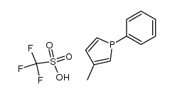 trifluoromethanesulfonic acid compound with 3-methyl-1-phenyl-1H-phosphole Structure