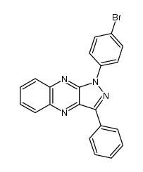 1-(p-bromophenyl)-3-phenyl-1H-pyrazolo[3,4-b]quinoxaline Structure