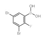 3,5-dibromo-2-fluorophenylboronic acid Structure