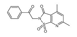 3,5-dimethyl-9,9-dioxo-8-phenacyl-9$l^{6}-thia-2,8-diazabicyclo[4.3.0] nona-2,4,10-trien-7-one结构式