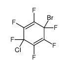 3-bromo-6-chloro-1,2,3,4,5,6-hexafluorocyclohexa-1,4-diene结构式