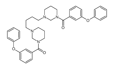 [3-[4-[3-(3-phenoxybenzoyl)-1,3-diazinan-1-yl]butyl]-1,3-diazinan-1-yl]-(3-phenoxyphenyl)methanone Structure
