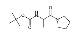 Boc-alanine pyrrolidine amide Structure