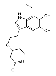 3-[2-(7-ethyl-5,6-dihydroxy-1H-indol-3-yl)ethoxy]pentanoic acid结构式