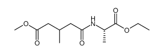 ethyl-N-(4-carbomethoxy-3-methylbutyryl)-L-alaninate Structure