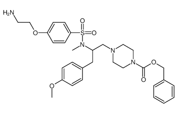 benzyl 4-[2-[[4-(2-aminoethoxy)phenyl]sulfonyl-methylamino]-3-(4-methoxyphenyl)propyl]piperazine-1-carboxylate Structure