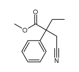 2-(cyanomethyl)-2-phenylbutanoic acid methyl ester Structure