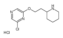 2-chloro-6-(2-piperidin-2-ylethoxy)pyrazine,hydrochloride Structure