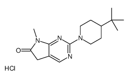 2-(4-tert-butylpiperidin-1-yl)-7-methyl-5H-pyrrolo[2,3-d]pyrimidin-6-one,hydrochloride Structure