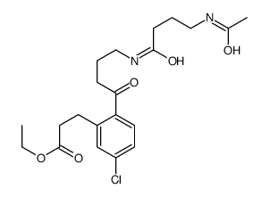 ethyl 3-[2-[4-(4-acetamidobutanoylamino)butanoyl]-5-chlorophenyl]propanoate结构式