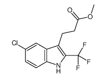 methyl 3-[5-chloro-2-(trifluoromethyl)-1H-indol-3-yl]propanoate结构式