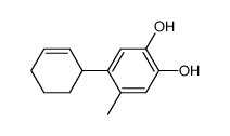 4-(cyclohex-2-enyl)-5-Methylbenzene-1,2-diol structure