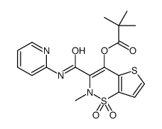 [2-methyl-1,1-dioxo-3-(pyridin-2-ylcarbamoyl)thieno[2,3-e]thiazin-4-yl] 2,2-dimethylpropanoate结构式