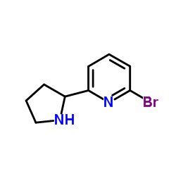 2-Bromo-6-(2-pyrrolidinyl)pyridine结构式