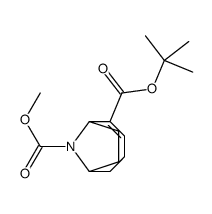 5-O-tert-butyl 9-O-methyl (6R)-9-azabicyclo[4.2.1]non-4-ene-5,9-dicarboxylate结构式