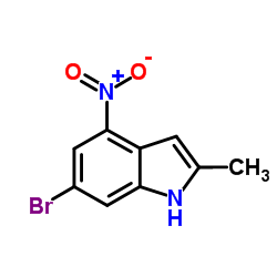 6-Bromo-2-methyl-4-nitro-1H-indole结构式
