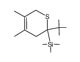 3,4-dimethyl-6-trimethylsilyl-6-t-butyl-2H-5,6-dihydrothiopyran结构式