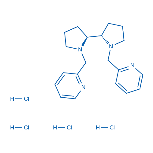 (2S,2'S)-[N,N'-Bis(2-pyridylmethyl)]-2,2'-bipyrrolidine tetrahydrochloride structure