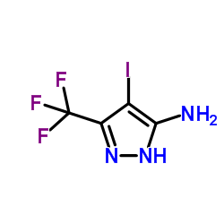4-Iodo-3-(trifluoromethyl)-1H-pyrazol-5-amine结构式