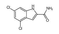 4,6-dichloro-1H-indole-2-carboxylic acid amide结构式