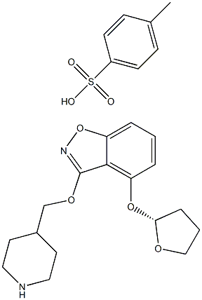(R)-3-(piperidin-4-ylmethoxy)-4-(tetrahydrofuran-2-yloxy)benzo[d]isoxazole tosylate Structure