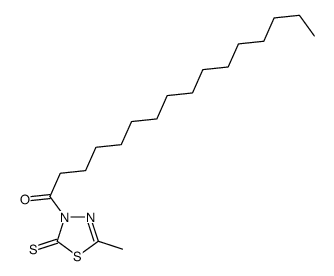 1-(5-methyl-2-sulfanylidene-1,3,4-thiadiazol-3-yl)hexadecan-1-one结构式