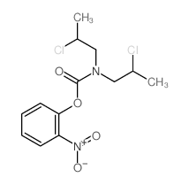 (2-nitrophenyl) N,N-bis(2-chloropropyl)carbamate structure