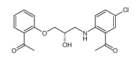 1-{2-[(S)-3-(2-Acetyl-phenoxy)-2-hydroxy-propylamino]-5-chloro-phenyl}-ethanone结构式