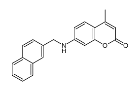 4-methyl-7-(naphthalen-2-ylmethylamino)chromen-2-one结构式