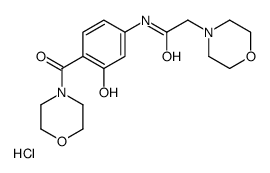 N-[3-hydroxy-4-(morpholine-4-carbonyl)phenyl]-2-morpholin-4-ium-4-ylacetamide,chloride结构式