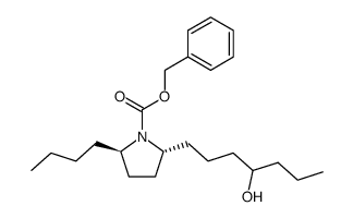 (2S,5S)-N-<(benzyloxy)carbonyl>-2-(hydroxyheptyl)-5-butylpyrrolidine Structure