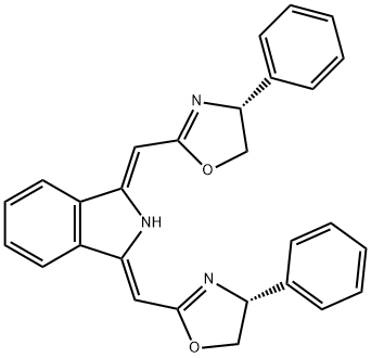 (1Z,3Z)-1,3-双[[((4R)-4,5-二氢-4-苯基-2-恶唑基]亚甲基]-2,3-二氢-1H-异吲哚图片