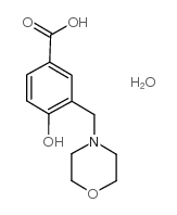 4-羟基-3-(吗啉代甲基)苯甲酸水合物结构式