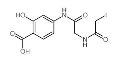 Benzoic acid,2-hydroxy-4-[[2-[(2-iodoacetyl)amino]acetyl]amino]-结构式