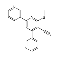 2-methylthio-4,6-di-(3-pyridyl)-3-cyanopyridine Structure