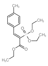 2-Propenoic acid,2-(diethoxyphosphinyl)-3-(4-methylphenyl)-, ethyl ester结构式