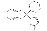 3-(2-cyclohexylbenzo[d][1,3]dithiol-2-yl)-1H-pyrrole结构式