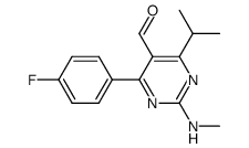4-(4-fluorophenyl)-6-isopropyl-2-(methylamino)pyrimidine-5-carbaldehyde Structure
