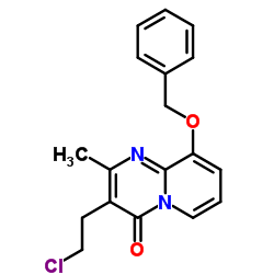 3-(2-氯乙基)-2-甲基-9-苄氧基-4H-吡啶并[1,2A]嘧啶-4酮 (帕潘立酮)结构式