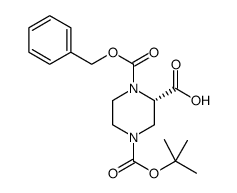 (S)-N-4-Boc-N-1-Cbz-2-哌嗪甲酸结构式