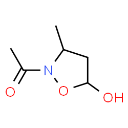 5-Isoxazolidinol, 2-acetyl-3-methyl- (9CI) Structure